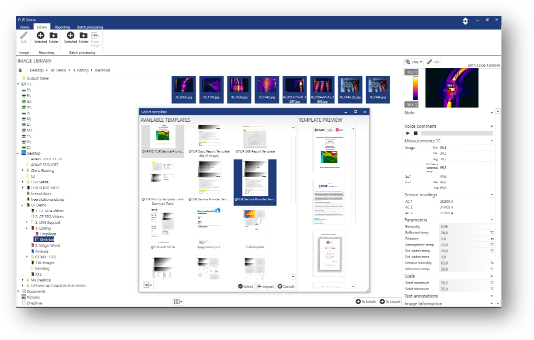 Logiciel FLIR Thermal Studio pour création de rapport certifié CNPP (APSAD D19),