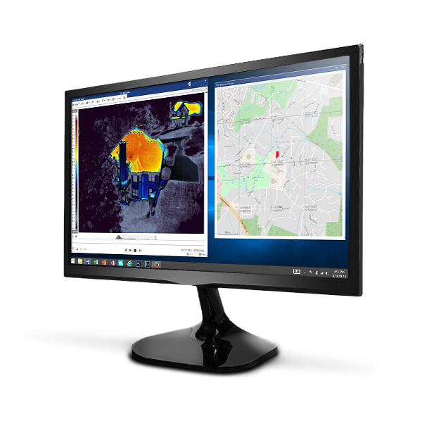 Logiciel FLIR Thermal Studio illustration PC pour création de rapport certifié CNPP (APSAD D19),